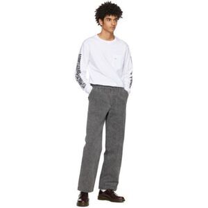 Noah Grey Canvas Recycled Work Trousers Size 32